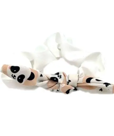 Χειροποίητο scrunchies Λευκό Σ03