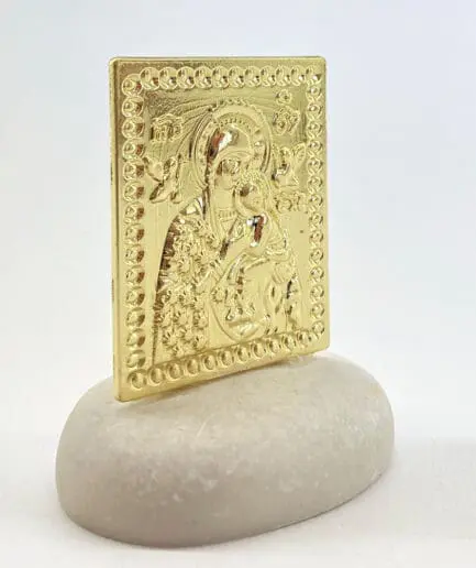 Εικόνα της Παναγίας σε βότσαλο