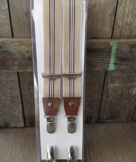 Τιράντες ριγέ εκρού