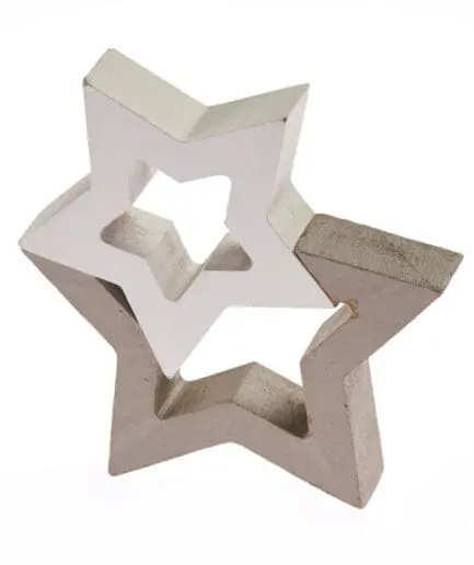 Μπομπονιέρα ΞΥΛΙΝΟ ΑΣΤΕΡΙ ΔΙΠΛΟ