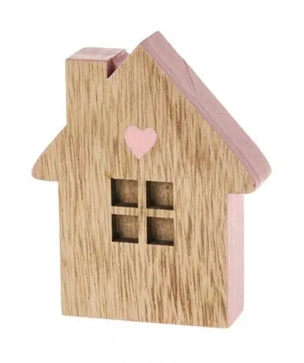 Μπομπονιέρα ΞΥΛΙΝΟ ΣΠΙΤΑΚΙ ΡΟΖ