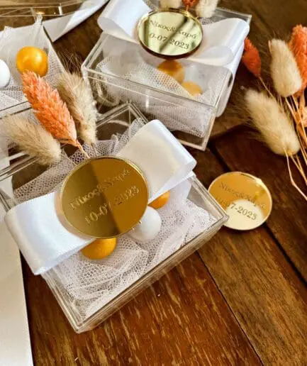 Μπομπονιέρα Plexi Glass + Αποξηραμένα