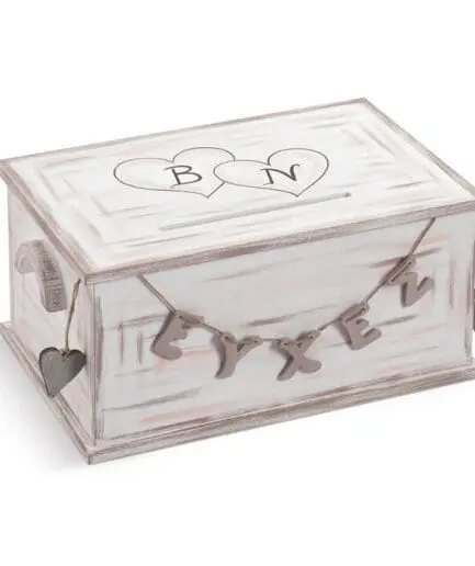 Ξύλινο Κουτί Ευχών Γάμου 02