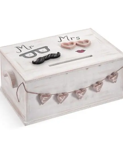 Ξύλινο Κουτί Ευχών Γάμου