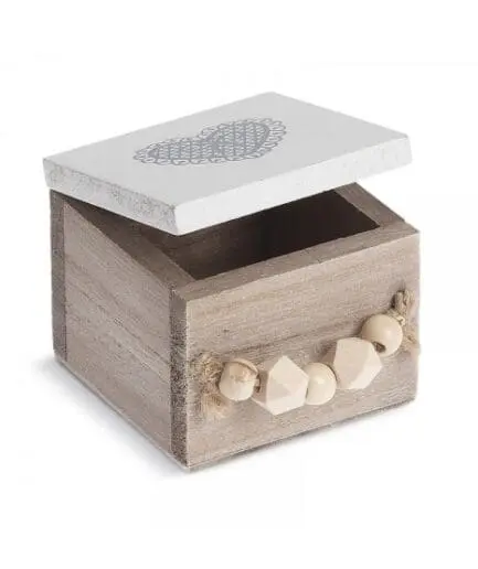 Μπομπονιέρα Ξύλινο τετράγωνο κουτί