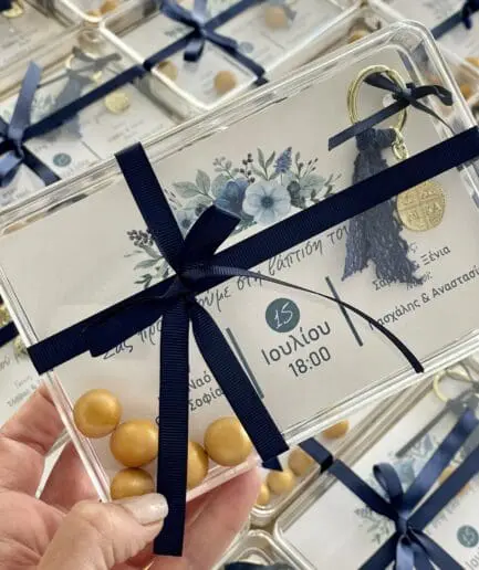 Προσκλητήριο μπομπονιέρα κουτί plexiglass Μ53