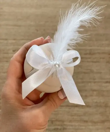 Κεραμικό Βαζάκι με Πούπουλο