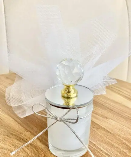 Γυάλινη Μπιζουτιέρα με Ασημί Καπάκι