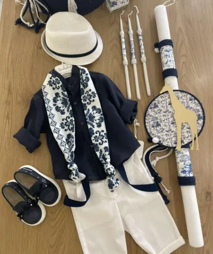 Πλήρες σετ βάπτισης Baby Dior Blue