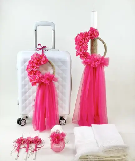 Σετ Βάπτισης Magenta Girl / Φουξ