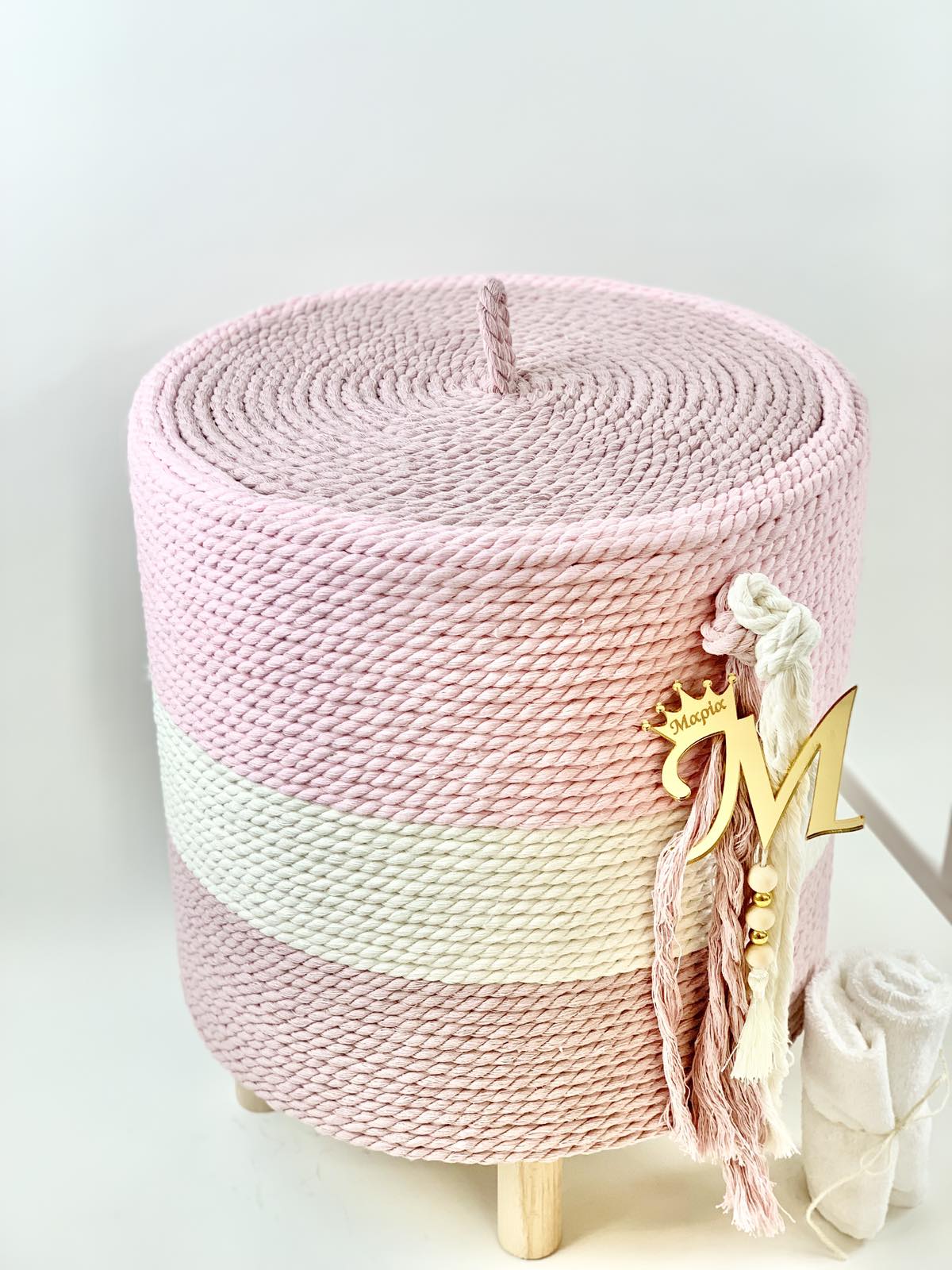 set-vaptisis-roz-mpaoulo-macrame-plexi-glass-5